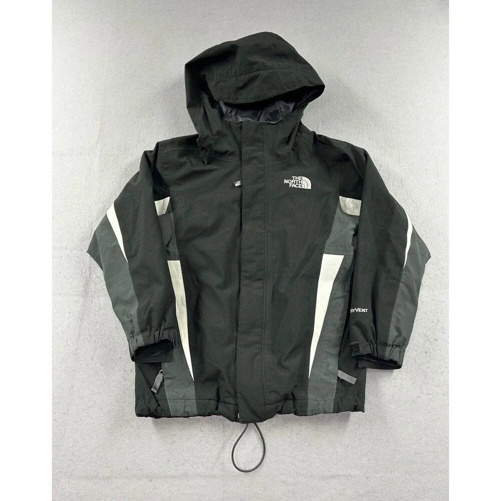 The North Face Kids Boys Black HyVent Hooded Full Zip Jacket